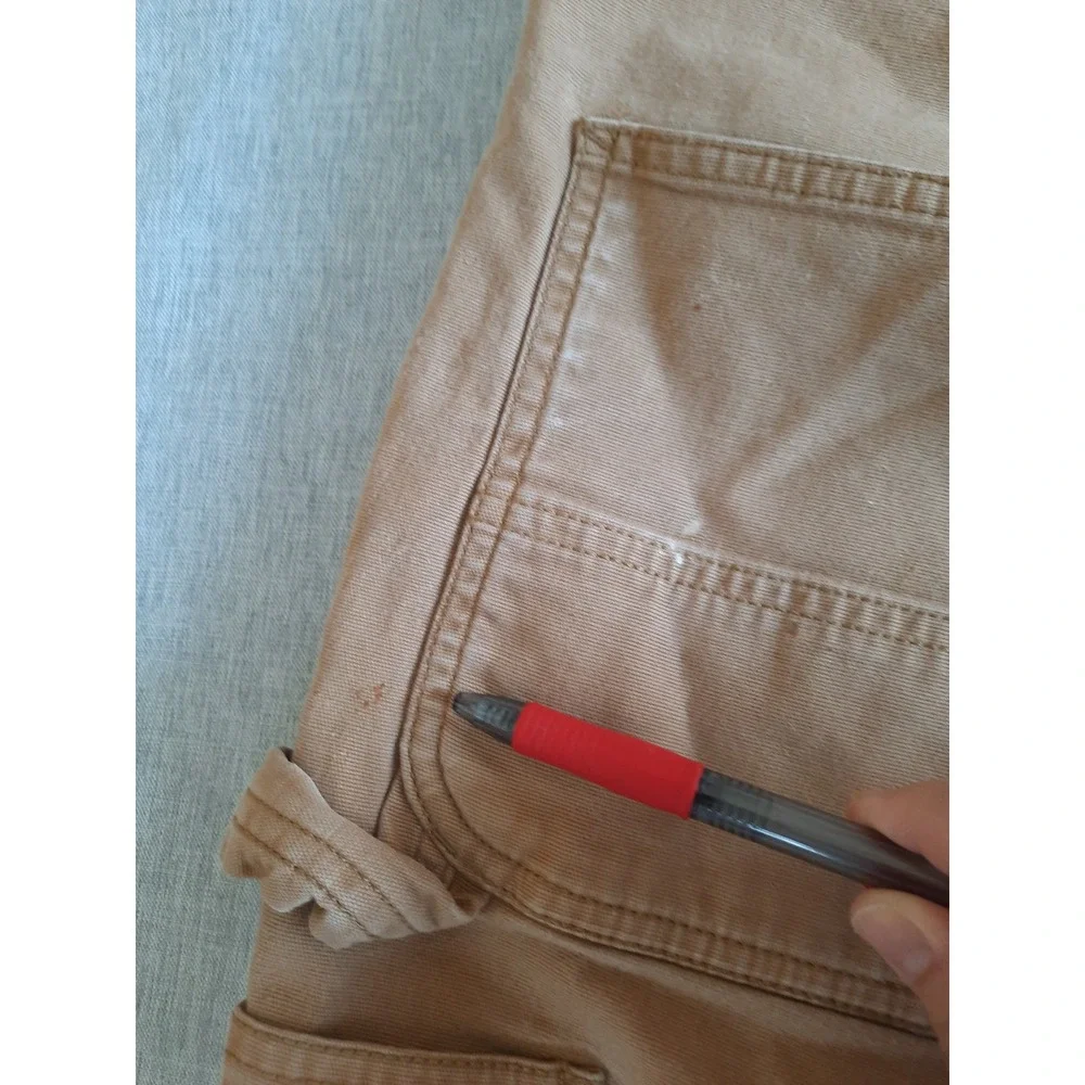 Carhartt Men 40 Relaxed Fit Carpenter Side Flap pocket Utility Brown Cargo Short
